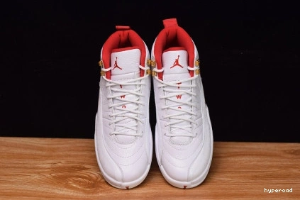 Hyperoad WHITE RED UNIVERSITY JORDAN 12 AIR FIBA 0719